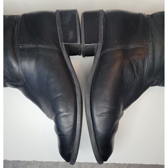 Blondo Womens Black Leather Waterproof Tall Riding Boots Size 9 B Made in Canada - Picture 9 of 12